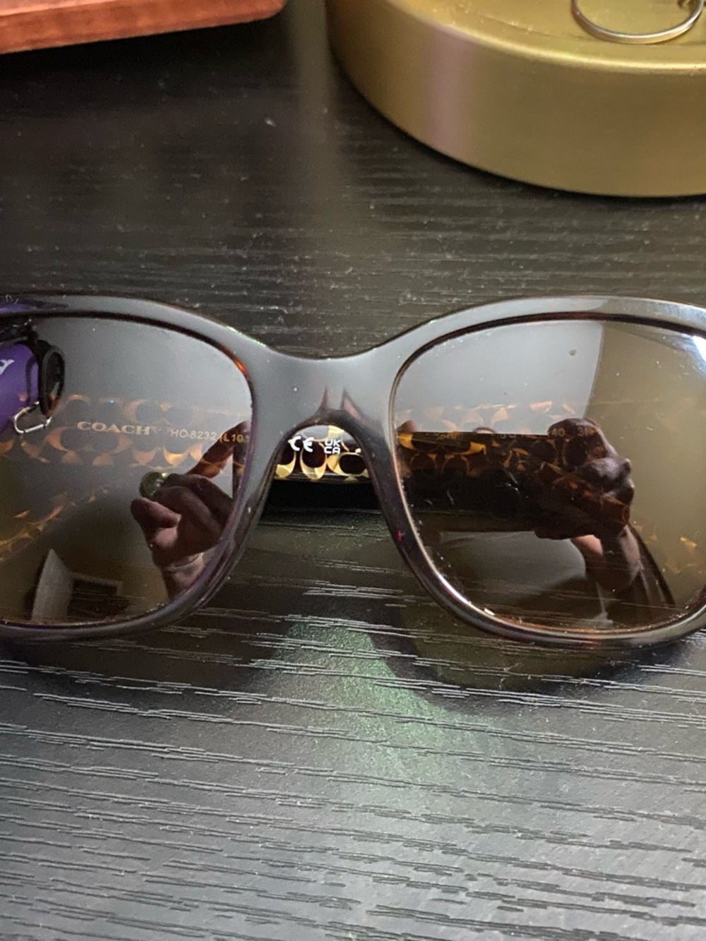 Coach Tortoiseshell Brown Gradient Lens Women's Sunglasses